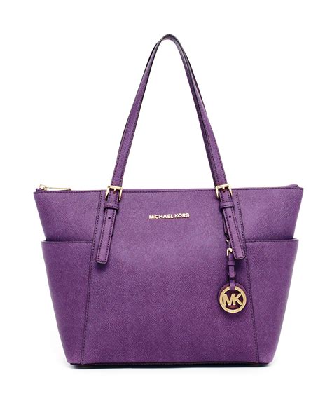 michael kors purse purple pink|Michael Kors purple tote bag.